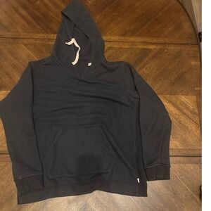 UGG Mens Pullover Hoodie Sweatshirt Black XL Cotton Blend Fleece Kangaroo Pocket